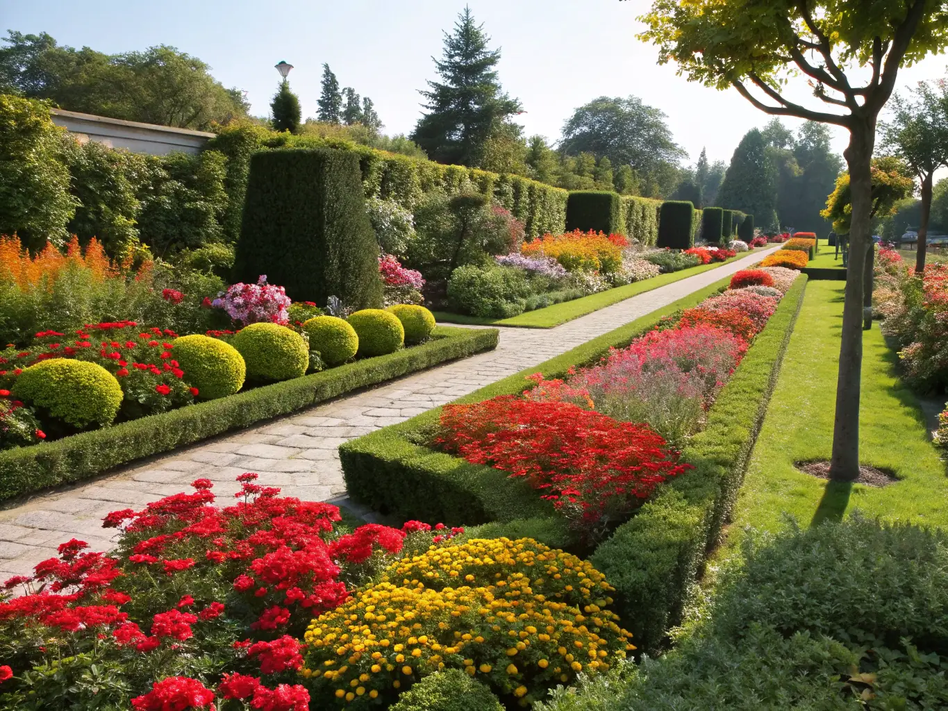 A well-maintained yard with trimmed bushes and no standing water, illustrating the importance of yard maintenance in pest control.